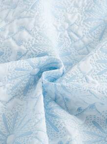 Baby Girl Textured Bow Decor Party Dress With Handbag - Baby Blue - View 6