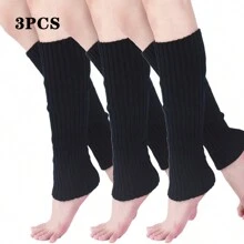 1/3 双女式霓虹纯色针织保暖秋冬，温暖优雅的腿袖舞会万圣节 - 多色 - 查看 34