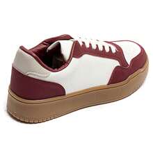 Chaussures décontractées à lacets confortables et polyvalentes pour femmes - Datte rouge - Voir 4