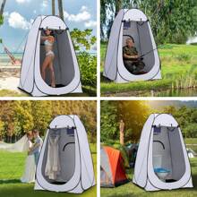 CLIPOP Tente De Toilette Pop-Up For Portable Shower, écran De Confidentialité, étanche, Protection UV, Tente à Long Pour La Plage, La Pêche, La Randonnée, La Baignade En Plein Air With Sac De Transport - 灰色 - 查看 2