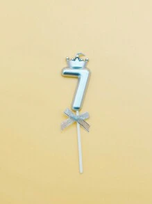 1 件金色和银色皇冠形数字生日蜡烛，可爱公主皇冠蜡烛，适用于新年派对庆祝彩色数字蜡烛、生日蜡烛、生日装饰、生日快乐、蛋糕蜡烛、房间装饰礼物毕业 - 彩色 - 查看 40