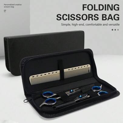 2pcs Scissors Storage Pouch, Hairdressing Scissors Leather Case