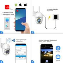 American Standard White 6-Light Smart Security Monitor With Illuminated Night Vision, 390 Eyes, 2 Megapixel Software - View 6