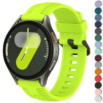 1pc 20mm Silicone Strap Compatible With Samsung Galaxy 7 6 5 4 40/44mm 6 4Classic Gear S3 Band