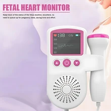 Doppler Fetal, Detector de ritmo cardiaco para embarazo. - Rosa - Ver 2