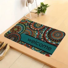 1pc Bohemian Style Doormat, Vintage Pattern Carpet, Machine Washable Area Rug, Home Decor For Bedroom, Living Room, Study Room - Multicolor - View 4