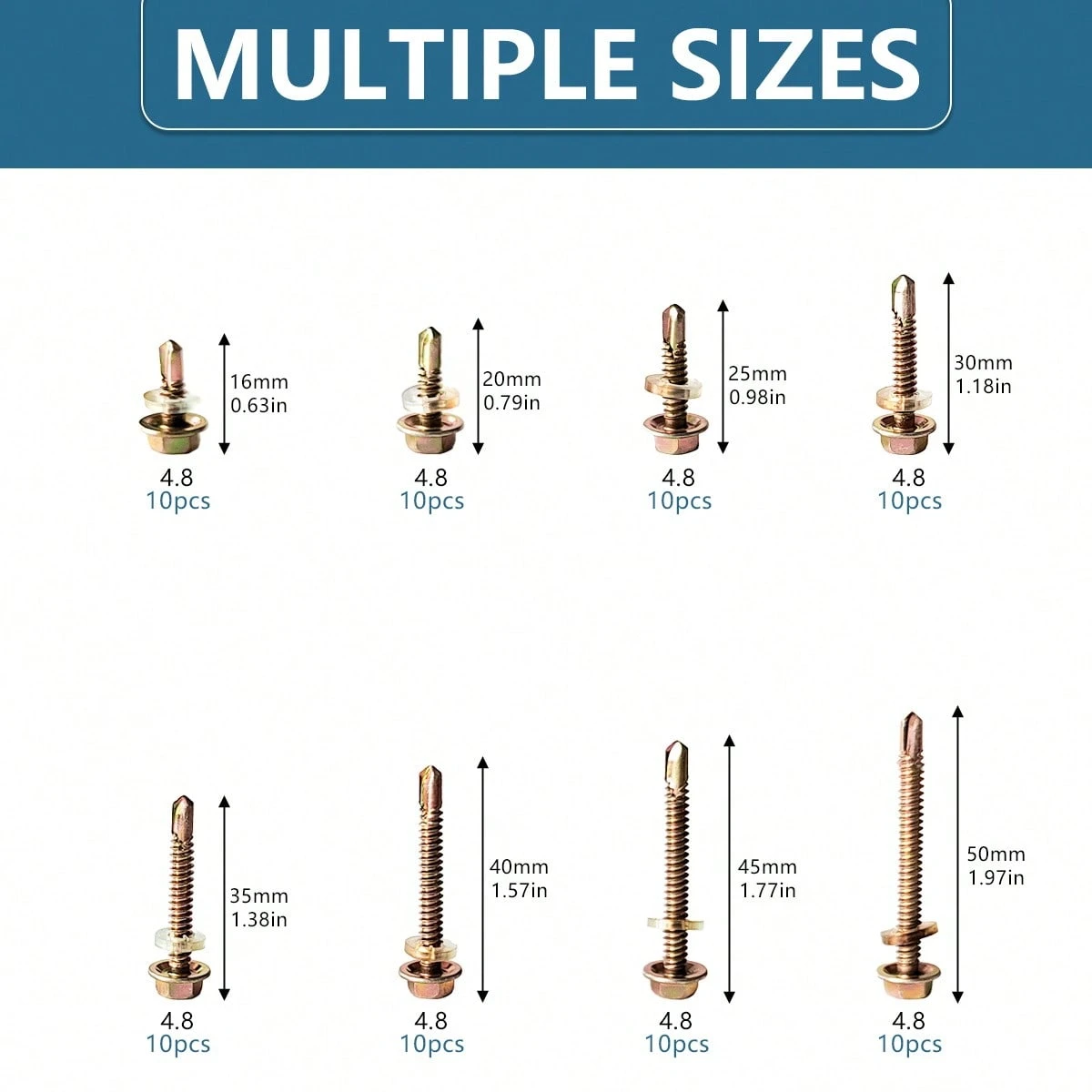 80pcs-mixed-outer-hexagonal-self-drilling-screw-set-color-steel-tile