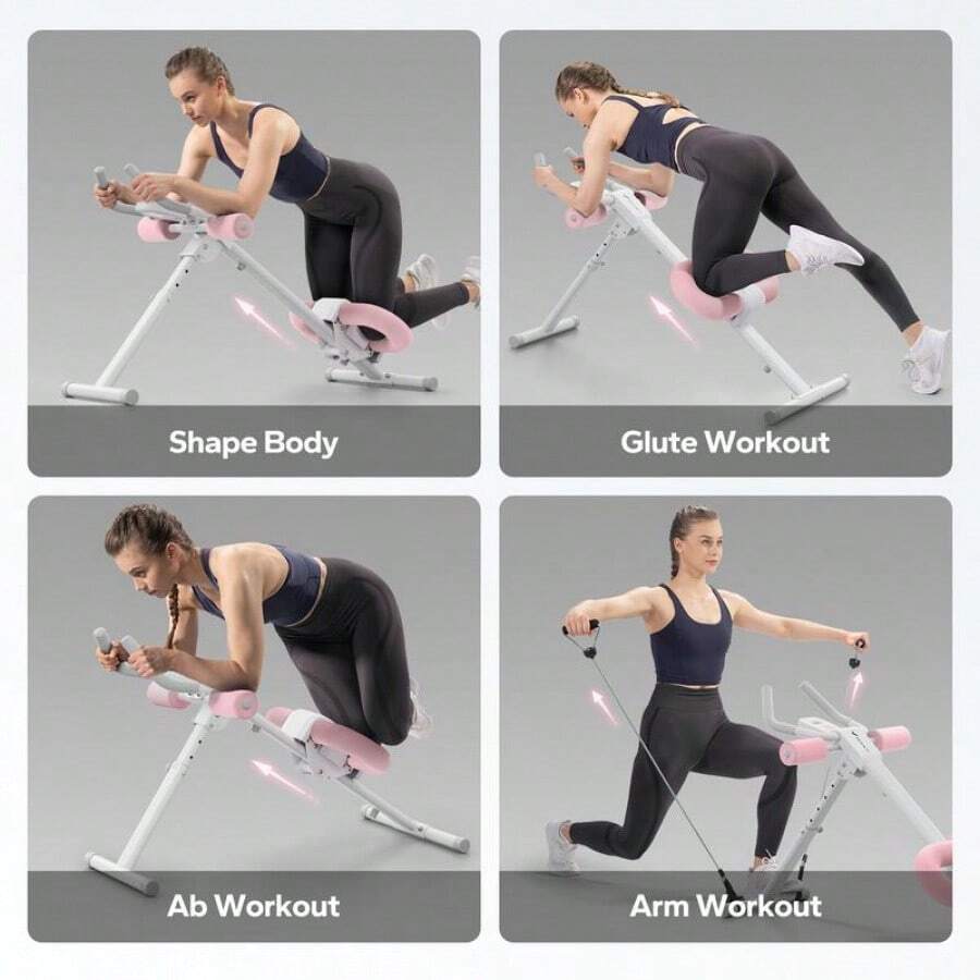 MERACH Adjustable Ab Trainer Machine With LCD Monitor, Foldable ...
