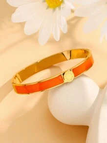 1 Piece 7mm Luxury Width Roman Digital Disc Bracelets Men Stainless Steel Drip Gum Bracelet For Women Party Gifts Wholesale