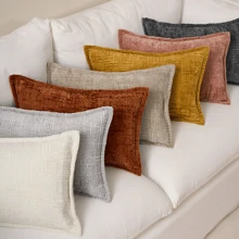 1 Stück Chenille Kissenüberzug für Frühling, Herbst und Winter, weicher Plüsch Dekorationskissenbezug für Sofa (Kissenfüllung nicht enthalten), Heim Bettkissen