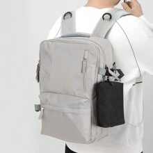 黑色面料，数据线收纳袋，充电器，耳机，U盘收纳盒，笔记本电脑，手机，电源线保护套，硬盘，鼠标，移动电源，表带收纳袋，数码配件分类袋，可挂在包包或其他挂钩上 - 黑色 - 查看 7