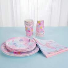 24 chiếc khăn ăn bằng giấy hình nàng tiên cá, đĩa tiệc màu hồng, đồ dùng dùng một lần cho tiệc, đĩa tráng miệng, cho bé gái dưới biển, bộ đồ ăn tối cho tiệc sinh nhật, đồ trang trí tiệc, 24 khách - Nhiều màu - Xem 8