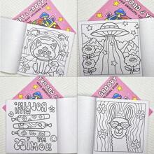 1 Pc & GROOVY Coloring Book Drawing Book With 40 Pages Of Cute Patterns On Mushrooms, Snails, Sunflowers, Cats, Etc.Designs For Birthday Gifts, Back-To-School Gifts, Thanksgiving Gifts, Christmas Gifts. Back To School,Back To School,School Supplies