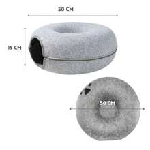Cama Túnel Gato Interativa Donut Pet Brinquedo Felino Casa