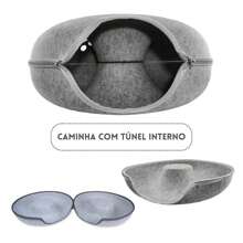 Cama Túnel Gato Interativa Donut Pet Brinquedo Felino Casa