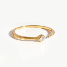 1 chiếc nhẫn hình vuông đính đá Zirconia thời trang dành cho nữ. - Nhẫn Zirconia xếp chồng lên nhau - Xem 7