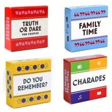迷你尺寸家庭娱乐卡，便携旅行，情人节礼物，派对游戏 - 彩色 - 查看 1