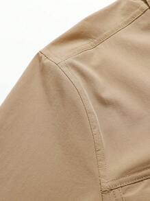 1 件男士新款速干多口袋衬衫，户外运动休闲工作服圣诞衬衫夹克