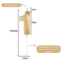 2 Birthday Candles Number Design Gold Various Ages - 14/41歲 - 查看 3