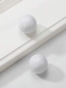 2pcs Ceramic Round Ball Cabinet Handles, Drawer Knobs For Furniture, Cabinets, Chests - View 2