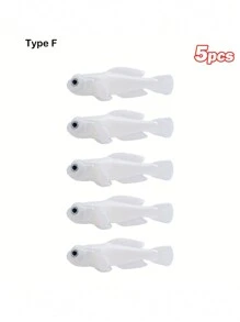 Goture 5 chiếc Mồi câu cá cho cá rô Mồi mềm bằng silicon giống thật cho cá rô Mồi câu cá hồi - Nhiều màu - Xem 12