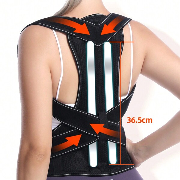 1pc Back Brace Posture Corrector For Women And Men, Adjustable Full Back Support, Lumbar Back Posture Corrector, For Improve Posture Provide