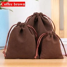 10 个/包天鹅绒抽绳珠宝袋，红色/黄色/绿色/蓝色/橙色，7x9/10x12/13x18/15x20cm - 首飾包裝袋 - 查看 6