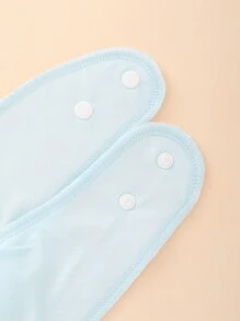 3 件装婴儿三角围兜，柔软吸水可调节按扣 - 藍色 - 查看 6