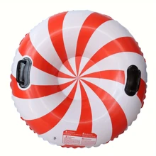 Aufblasbarer Schlitten für Erwachsene, mit Griffen, schwerer PVC-Schlitten für den Familien-Wintersport Outdoor, Handwäsche, geeignet für Weihnachten, Thanksgiving, Neujahr und für den allgemeinen Gebrauch - Paar-Design