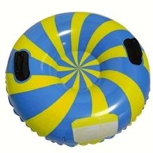 Aufblasbarer Schlitten für Erwachsene, mit Griffen, schwerer PVC-Schlitten für den Familien-Wintersport Outdoor, Handwäsche, geeignet für Weihnachten, Thanksgiving, Neujahr und für den allgemeinen Gebrauch - Paar-Design