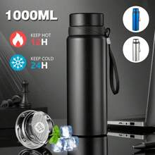 Bình đựng nước bằng thép không gỉ dung tích lớn 1L đựng đồ uống nóng và lạnh - Dùng cho ngoài trời, văn phòng và gia đình, cốc cách nhiệt chân không Trở lại trường Trở lại trường - Nhiều màu - Xem 12