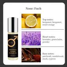 1 件男士信息素古龙水走珠香氛，高浓度木质香味，持久留香，适合约会、通勤和情人节礼物 - 黑色 - 查看 6