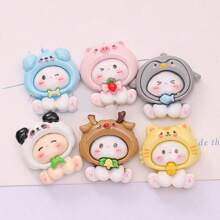 10 chiếc Băng đô sáng bóng hỗn hợp hoạt hình có thỏ, Vỏ điện thoại tự làm, Phụ kiện tóc, Keo kem Vật liệu thủ công mỹ nghệ, Bán buôn linh kiện nhựa - chú thỏ dễ thương - Xem 4