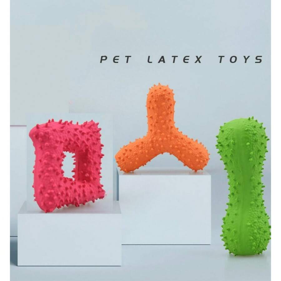 Neues Geschenk für Katzen-/Hundebesitzer und Katzen-/Hundemutti-Spielzeug aus Latex, quadratische Latex-Quietschspielzeuge mit Knochenmotiv, bissfestes Zahnreinigungsspielzeug für Hundebesitzer und Hundemuttis, bissfestes und zahnschleifendes Latex-Spielzeug für Hundebesitzer und Hundemuttis