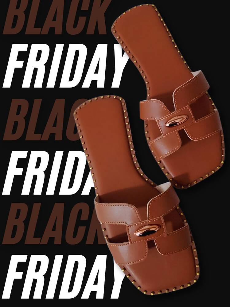 Women's Flat Sandals Flat H Flip Flops Everyday Casual Instant Shipping! - màu đen - Xem 2