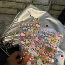 Sanrio 58 peças autoadesivas, adesivos de papel para bagagem, adesivos para laptop, adesivos para capa de celular, adesivos para motocicleta, adesivos para janela de carro, adesivos de parede e adesivos para caneca. Design à prova d'água. Presente de Natal!