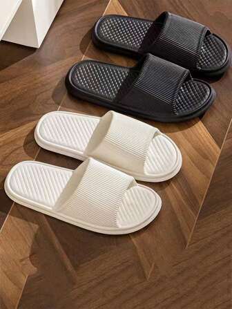 1 par de pantuflas antideslizantes para el baño, sandalias de ducha de secado rápido con suela antideslizante para verano, vacaciones, decoración del hogar, vacaciones, vuelta al colegio