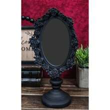 Espejo de tocador de mesa de estilo victoriano gótico negro con decoración floral de rosas - 1 - Ver 9