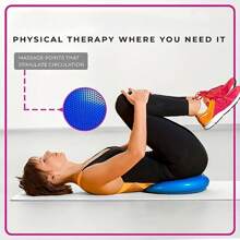 A Solid Color Massage Board, Yoga Balance Disk, Used To Improve Sitting Posture, Enhance Core Strength, Fitness Training Equipment - Màu xanh lam - Xem 7