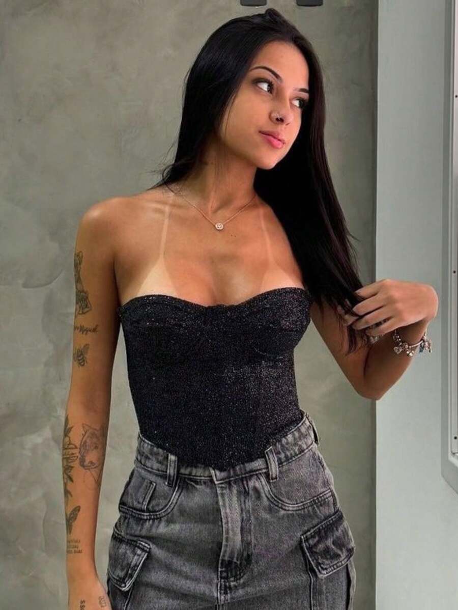 Corset Nathalia - 黑色 - 查看 1