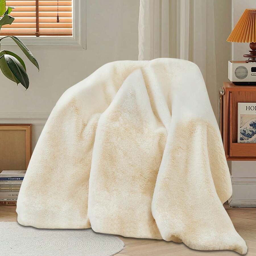 Cuddly Blanket Fluffy Plush Blanket Sofa Blanket Fleece Blanket Flannel Couch Blanket For Bed Sofa Bedroom Office- Thick & Warm Blanket Super Soft For Sofa Throw