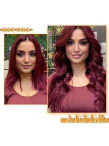 16"-24" Tape In 100% Human Hair Extensions For Women 20Pcs/Pack Straight Seamless Skin Weft Remy Human Tape In Hair Extensions, Human Hair Extensions Colour-Matching Halloween Costumes Looks, Bridal Hairstyle, Vampire Spooky Gothic Look (#99J Wine Red)