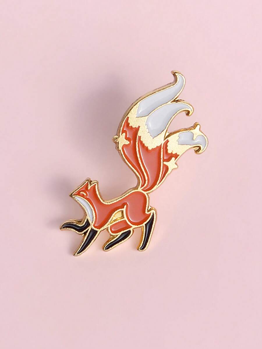 1 cái trâm cài áo thiết kế hình cáo Sly và cáo chín đuôi - Nhiều màu - Xem 1