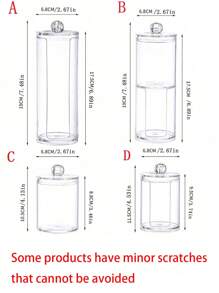 1-częściowy pojemnik na kosmetyki, przenośny pojemnik do przechowywania płynów do demakijażu, organizer do przechowywania w łazience, odpowiedni do płynu do demakijażu, szminki, cieni do powiek, podkładu, kredki do brwi, wacika czyszczącego, okrągłej podkładki, nici dentystycznej, przezroczystego plastikowego słoika, pojemnik na kosmetyki, prezent na Dzień Matki, prezent dla mamy, artykuły szkolne, artykuły szkolne