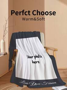 1PC Gifts For Girlfriend Boyfriend Custom Photo Blanket For Couples Gifts, Personalized Picture Blankets For Christmas Valentine's Day Couples Gifts Wife Husband Photos Blanket