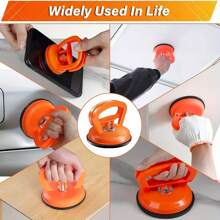 5pcs Car Dent Puller Suction Cup 2-Sizes Car Dent Remover Repair Cars Door Body Suction Cup Kit For Auto Large Dents & Small Dents - 4PCS Small Black - View 11