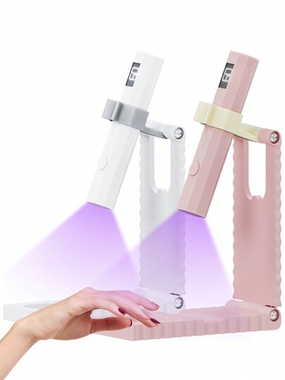 Handheld UV Nail Lamp With Holder, Portable Mini UV Light For Gel Nails LED Nail Lamp, Cordless USB Rechargeable Small Gel Light For Nails Quick Curing, Nail Dryer Nail Polish Nail Glue Light For DIY Manicure Nail Art At Home Nail Salon
