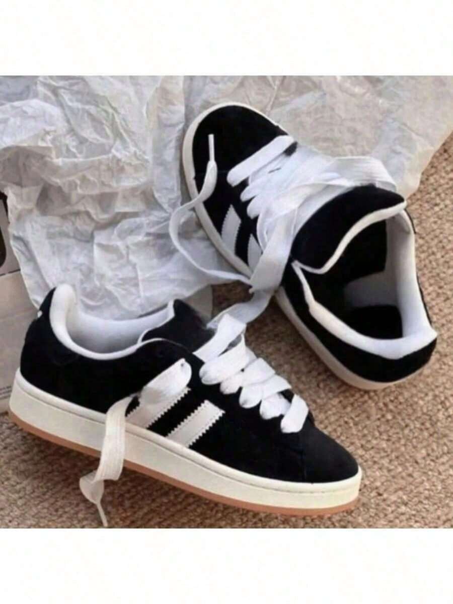 Campus00s Colors Men's Women's Comfortable Skater Sneakers - 黑色 - 查看 1