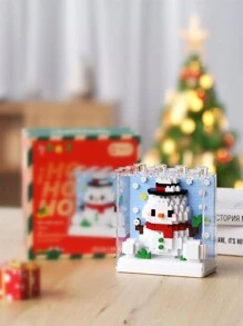 Conjunto de Blocos de Montar 6 em 1 com Papai Noel, Boneco de Neve, Rena, Árvore de Natal, Trenzinho Pequeno, Casa de Natal, Casa de Pão de Mel, Trenó da Rena, Bolo de Natal, Casa de Waffle, Caixa de Música de Árvore de Natal, 14+ anos, Modelo Educativo DIY para Montagem, Decoração de Festa de Natal, Blocos de Montar de Trem, Decorações de Árvore de Natal, Blocos de Montar de Carros - Multicolorido - Visão 30