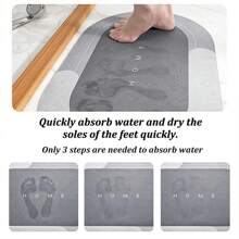Tappetini semplici in fango di diatomee con elementi natalizi, resistenti allo sporco e antiscivolo per bagno (2,5 cm), assorbenti, ad asciugatura rapida, per porta, cucina, casa, bagno, tappeto da bagno, tappetino per porta, accessori da bagno estivi, di ritorno a scuola